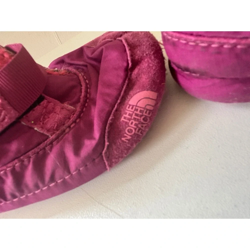 The North Face Infant Purple Fleece Lined Booties Slippers Size 5 Inch Outsole
